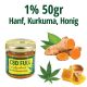 1% 50gr CBD FULL Hanf, Kurkuma, Honig