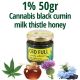 1% 50gr CBD FULL Cannabis, Milk Thistle, Black Cumin, Honey